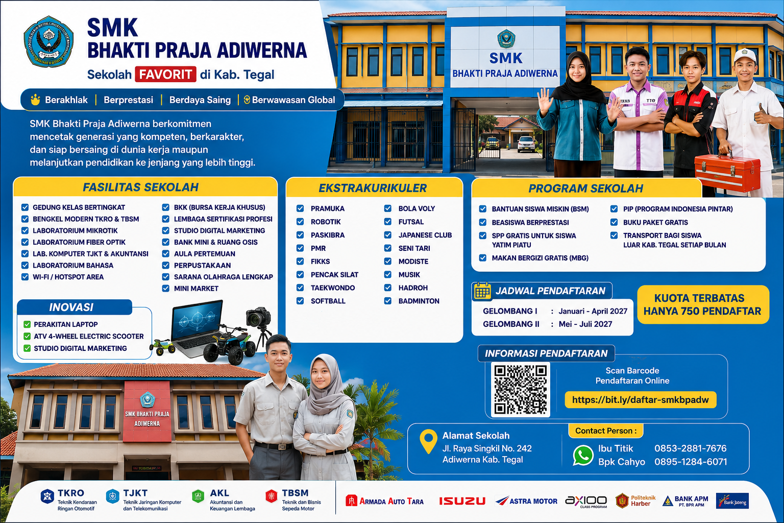 Siswa SMK Bhakti Praja Adiwerna Raih Juara 1 Lomba Kompetensi Siswa Tingkat Kabupaten